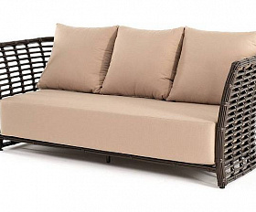 Диван Валенсия 4SIS из искусственного ротанга трехместный, цвет бронзовый