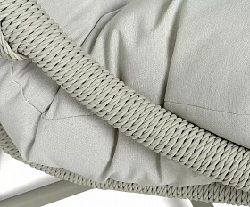 Кресло-кокон Севилья 4SIS из искусственного ротанга, цвет светло-серый