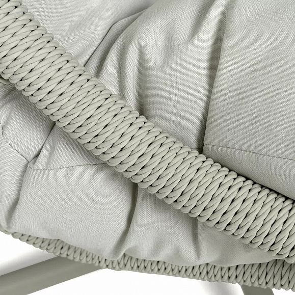 Кресло-кокон Севилья 4SIS из искусственного ротанга, цвет светло-серый фото 4