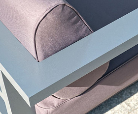 Лаунж-зона Гранада из алюминия со столиком из HPL