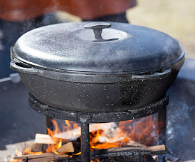 Казан чугунный с крышкой Concretika 12 л