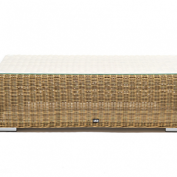 Боно журнальный столик из искусственного ротанга, цвет соломенный фото 2