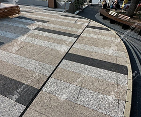 Тротуарная плитка Выбор Прямоугольник Б.5.П.8 600х300х80 мм Стоунмикс Белый с черным