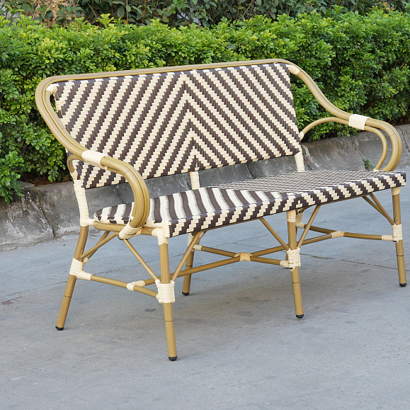 Кабри диван двухместный из искусственного ротанга, цвет бежево-коричневый фото 6