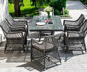 Плетеное кресло Латте 4SIS из искусственного ротанга, цвет графит