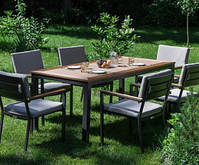 Обеденный комплект Oscar Royal Family со столешницей из поливуда, цвет светло-серый