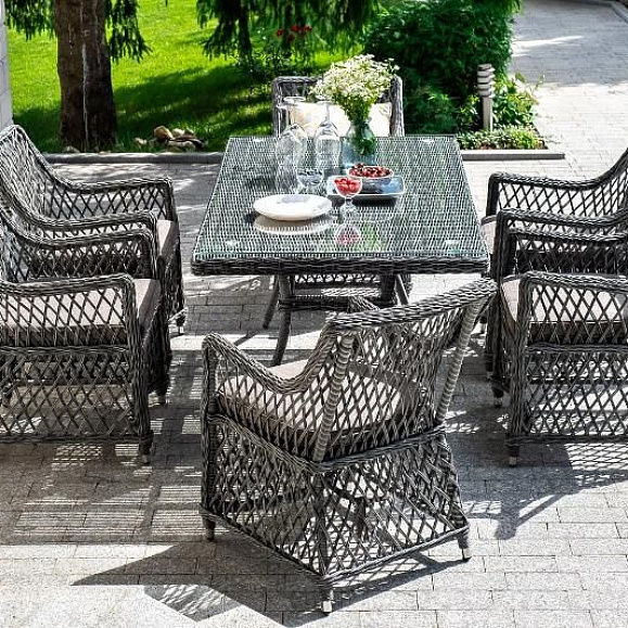 Плетеное кресло Латте 4SIS из искусственного ротанга, цвет графит фото 4