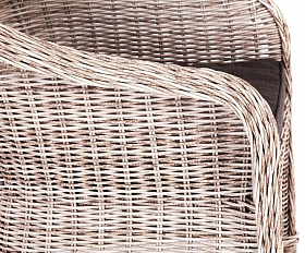 Плетеное кресло Равенна 4SIS из искусственного ротанга, цвет бежевый
