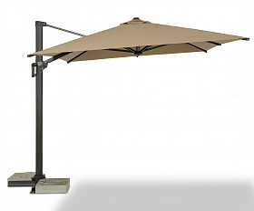Римини зонт уличный 3х4м на боковой алюминиевой опоре, тент бежевый