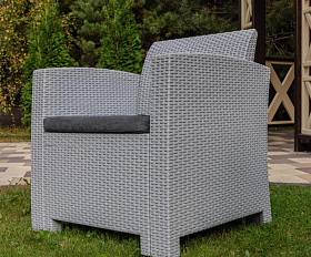 Обеденный комплект Lana M Royal Family из пластика, цвет светло-серый