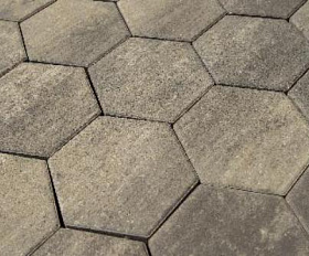 Тротуарная плитка Соты Arbet 80 мм ColorMix Гранит