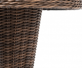 Леванте стол круглый из искусственного ротанга, цвет коричневый