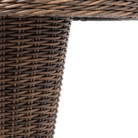 Леванте стол круглый из искусственного ротанга, цвет коричневый фото 5