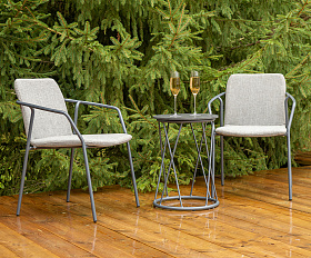 Марокко кофейный комплект из алюминия, цвет темно-серый