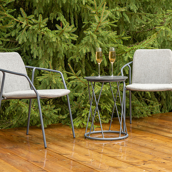 Марокко кофейный комплект из алюминия, цвет темно-серый фото 5