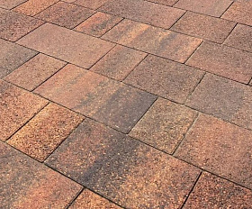 Тротуарная плитка Выбор Старый город Листопад 1Ф.8 Гранит 80 мм. Арабская ночь