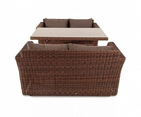 Обеденная группа Мокко 4SIS из искусственного ротанга, цвет коричневый