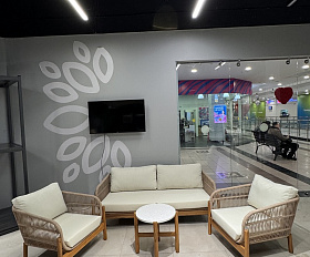 Лаунж-зона Eleonora Royal Family из натурального дерева с 2-хместным диваном