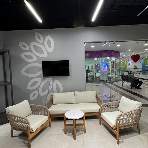 Лаунж-зона Eleonora Royal Family из натурального дерева с 2-хместным диваном фото 3