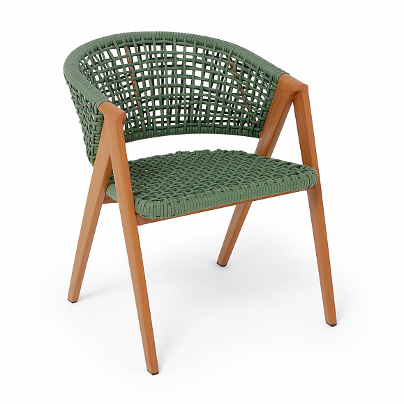 Амстердам плетеный стул из искусственного ротанга, цвет зеленый фото 3
