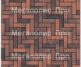 Тротуарная плитка Выбор Паркет Б.4.П.6 Листопад Клинкер