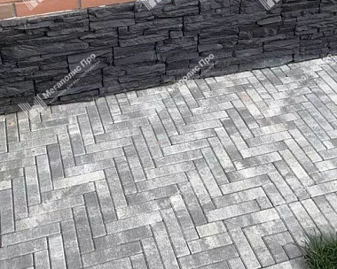 Тротуарная плитка Braer Прямоугольник ColorMix 200х50х60 мм Туман