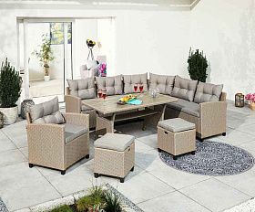 Комплект плетеной мебели AFM-373B Beige