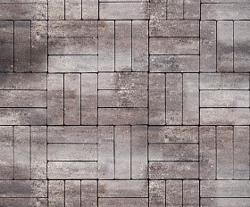 Тротуарная плитка Artstein Паркет 60 мм Color Mix Умбра