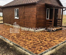 Тротуарная плитка Выбор Классико Листопад Б.1.КО.6 М Гранит 60 мм Янтарь