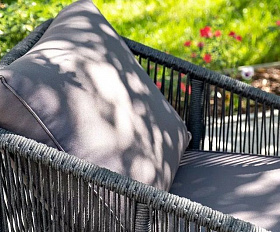 Кресло Канны 4SIS из роупа (веревки), цвет темно-серый