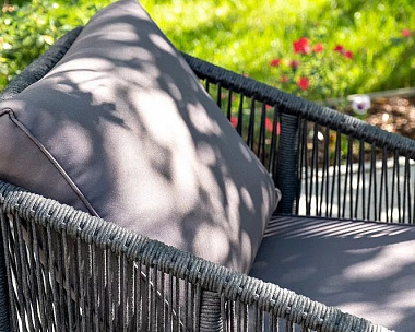 Кресло Канны 4SIS из роупа (веревки), цвет темно-серый