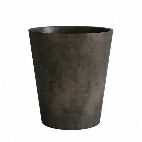 Кашпо Concretika Кратер D60 H50 Брезент грей фото 1