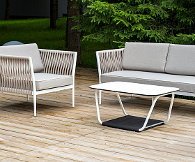 Касабланка лаунж-зона плетеная из роупа 5-местная, цвет бежевый