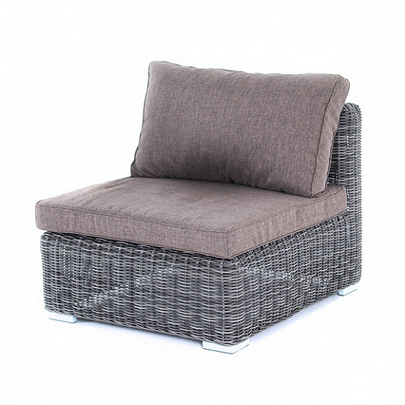 Лунго модуль диванный прямой с подушками, цвет графит фото 1