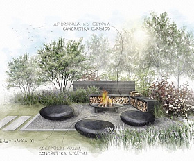 Камень-галька XL Concretika 150x100x30 см