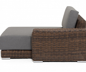 Капри кушетка из искусственного ротанга, цвет коричневый