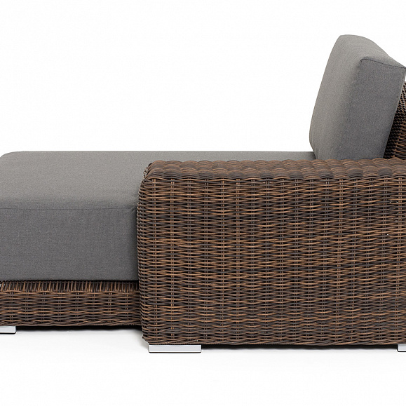 Капри кушетка из искусственного ротанга, цвет коричневый фото 3