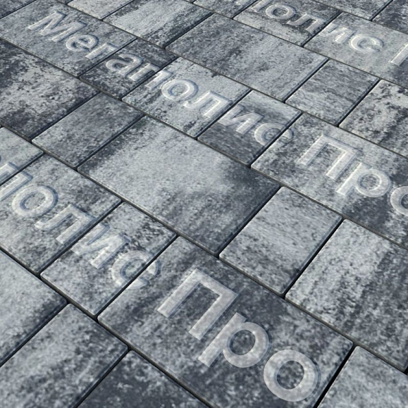 Тротуарная плитка Выбор Старый город Листопад А.1.Фсм.4 40 мм. Антрацит фото 1