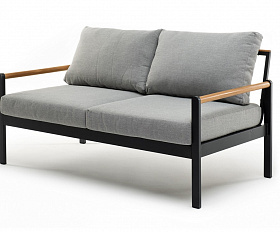 Диван из алюминия MAYA 2-х местный темный графит Joygarden
