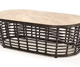 Валенсия журнальный столик из искусственного ротанга, цвет бронзовый