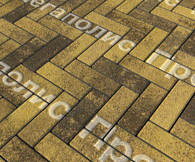 Тротуарная плитка Выбор Паркет Б.4.П.6 Листопад Гранит Янтарь