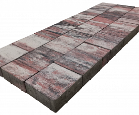 Тротуарная плитка Лидер 40 Провинция Color Mix 60 мм Родонит