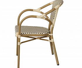 Кабри плетеный стул из искусственного ротанга, цвет бежево-коричневый