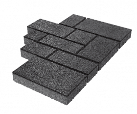 Тротуарная плитка Stellard Микс Сити 60 мм Черный