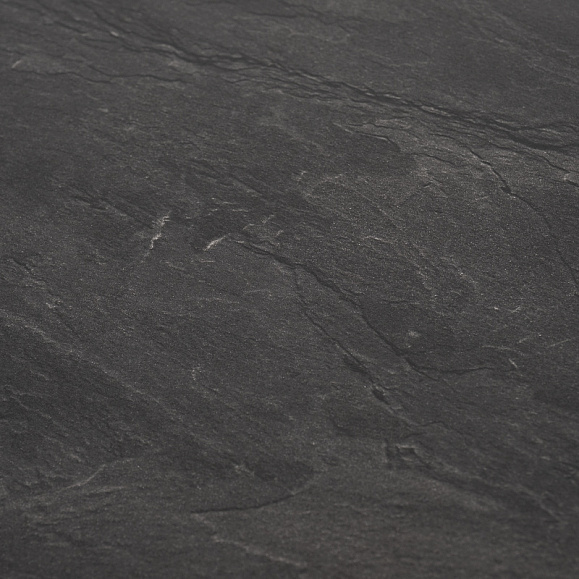 Малага обеденный стол из HPL 90х90см, цвет серый гранит, каркас черный фото 6