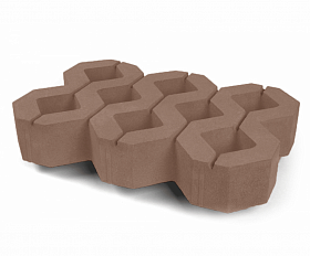 Тротуарная плитка Нобетек Газонная решетка 1РД10 бежевая