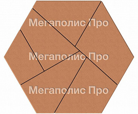 Тротуарная плитка Выбор Оригами Б.4.Фсм.8 80 мм Стандарт Оранжевый
