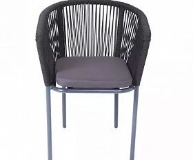 Плетеный стул Марсель 4SIS из роупа (веревки), цвет темно-серый