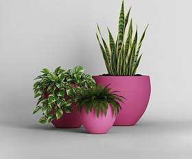 Кашпо Concretika Гира D50H43 Пинк 4010