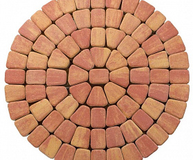 Тротуарная плитка 342 механический завод Классика круговая ColorMix 60мм Милан